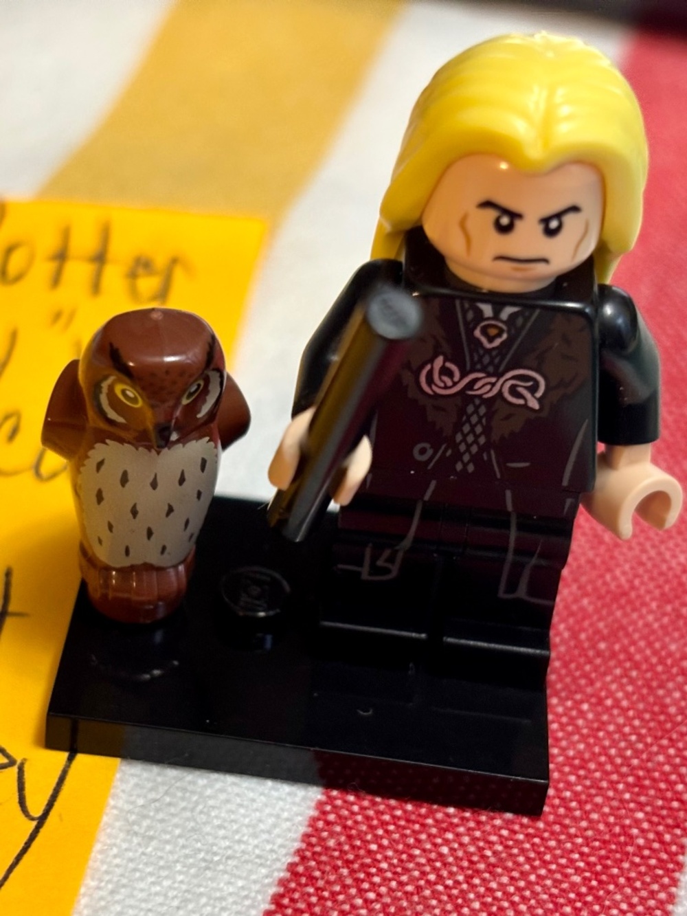 LEGO HARRY POTTER "Lucius Malfoy with Pigwidgeon Owl" hp255 LIKE NEW!